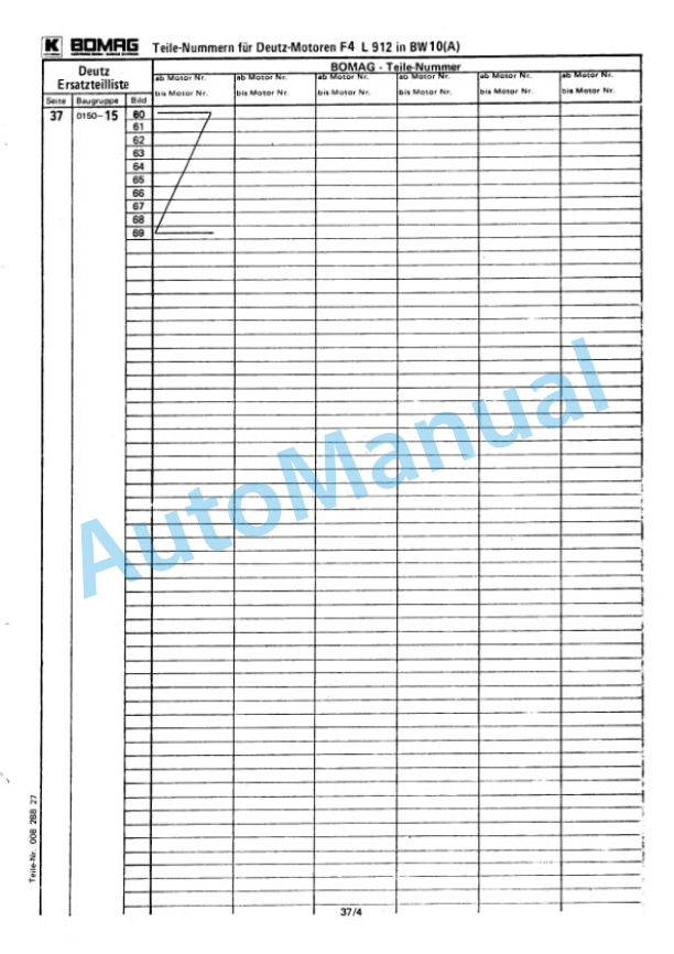Bomag BW 10, BW 10S Towed Vibratory Rollers Spare Parts Catalogue 00812501 4 Bomag BW 10, BW 10S Towed Vibratory Rollers Spare Parts Catalogue 00812501-4