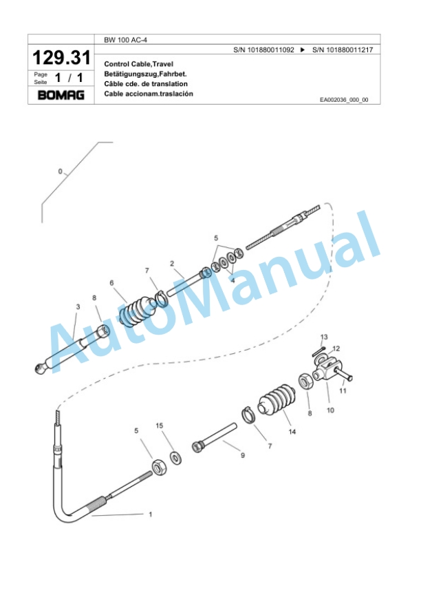 Bomag BW 100 AC-4 Combination Roller Spare Parts Catalogue 00817687 5 Bomag BW 100 AC-4 Combination Roller Spare Parts Catalogue 00817687-5