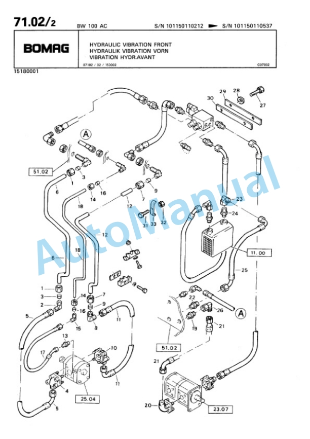 Bomag BW 100 AC, BW 120 AC Combination Roller Spare Parts Catalogue 00810119 4 Bomag BW 100 AC, BW 120 AC Combination Roller Spare Parts Catalogue 00810119-4