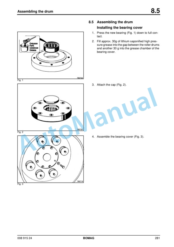 Bomag BW 100 AD-4 to BW 125 AC-4 Tandem Vibratory Rollers Service Manual 00891524 2 Bomag BW 100 AD-4 to BW 125 AC-4 Tandem Vibratory Rollers Service Manual 00891524 - Image 2
