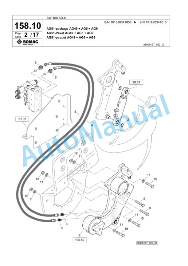 Bomag BW 100 AD-5 Tandem Vibratory Roller Spare Parts Catalogue 00824617 4 Bomag BW 100 AD-5 Tandem Vibratory Roller Spare Parts Catalogue 00824617-4