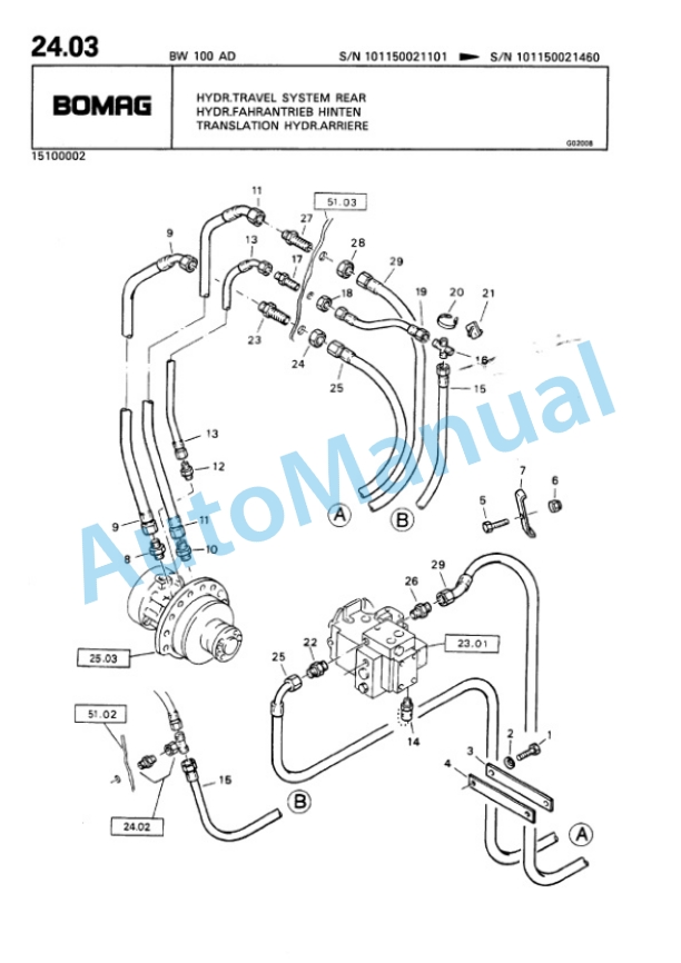 Bomag BW 100 AD, BW 120 AD Double Vibratory Roller Spare Parts Catalogue 00810118 2 Bomag BW 100 AD, BW 120 AD Double Vibratory Roller Spare Parts Catalogue 00810118-2