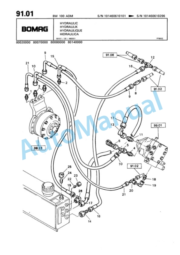 Bomag BW 100 ADM Tandem Vibratory Roller Spare Parts Catalogue 00810182 3 Bomag BW 100 ADM Tandem Vibratory Roller Spare Parts Catalogue 00810182-3