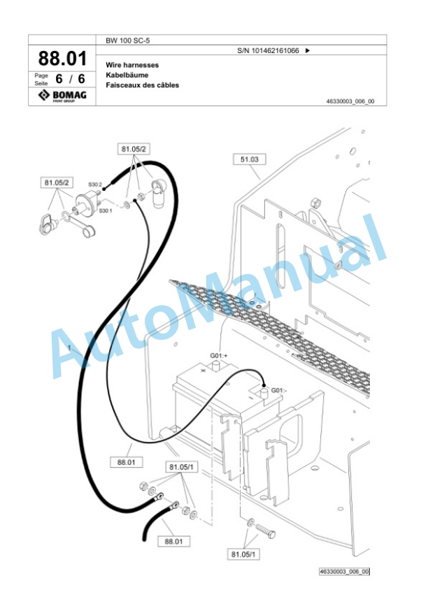 Bomag BW 100 SC-5 Tandem Vibratory Roller Spare Parts Catalogue 00825297 2 Bomag BW 100 SC-5 Tandem Vibratory Roller Spare Parts Catalogue 00825297-2