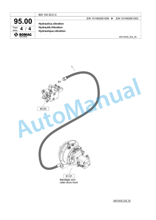 Bomag BW 100 SCC-5 Combination Roller Spare Parts Catalogue 00824127 3 Bomag BW 100 SCC-5 Combination Roller Spare Parts Catalogue 00824127-3