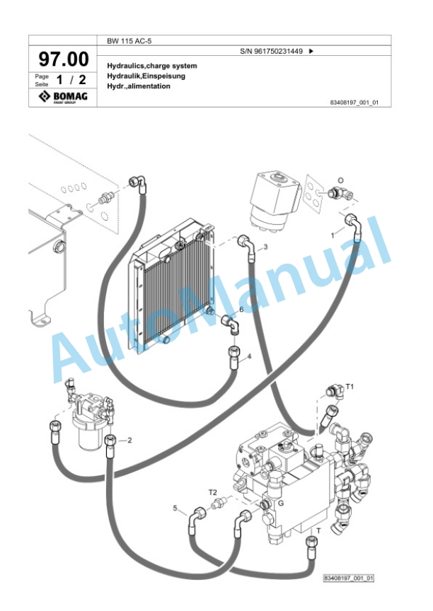 Bomag BW 115 AC-5 Tandem Vibratory Roller Spare Parts Catalogue 00826919 5 Bomag BW 115 AC-5 Tandem Vibratory Roller Spare Parts Catalogue 00826919-5
