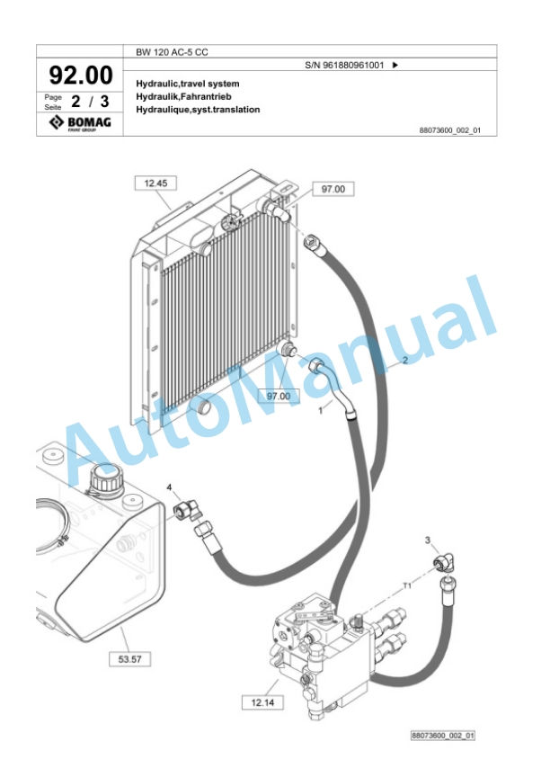 Bomag BW 120 AC-5 CC Combination Roller Spare Parts Catalogue 00827057 2 Bomag BW 120 AC-5 CC Combination Roller Spare Parts Catalogue 00827057-2