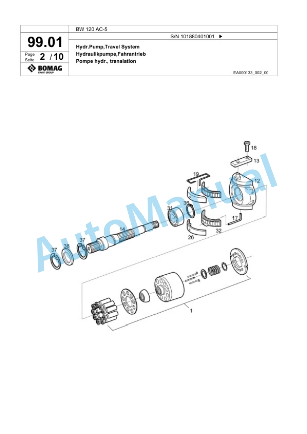 Bomag BW 120 AC-5 Combination Roller Spare Parts Catalogue 00824839 2 Bomag BW 120 AC-5 Combination Roller Spare Parts Catalogue 00824839-2