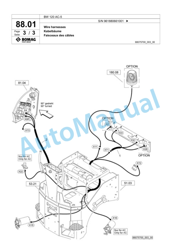 Bomag BW 120 AC-5 Combination Roller Spare Parts Catalogue 00826093 2 Bomag BW 120 AC-5 Combination Roller Spare Parts Catalogue 00826093-2