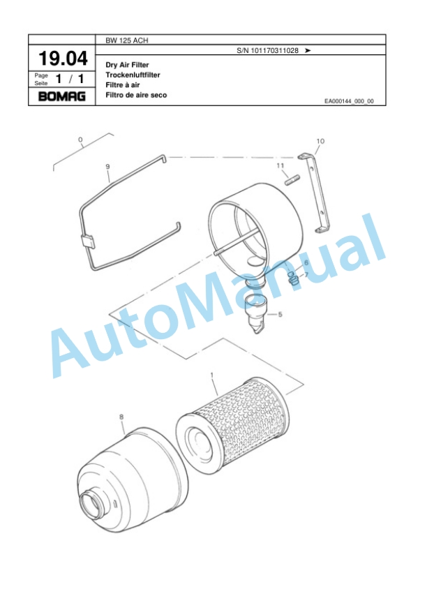 Bomag BW 120 ACH Combination Roller Spare Parts Catalogue 00817466 2 Bomag BW 120 ACH Combination Roller Spare Parts Catalogue 00817466-2