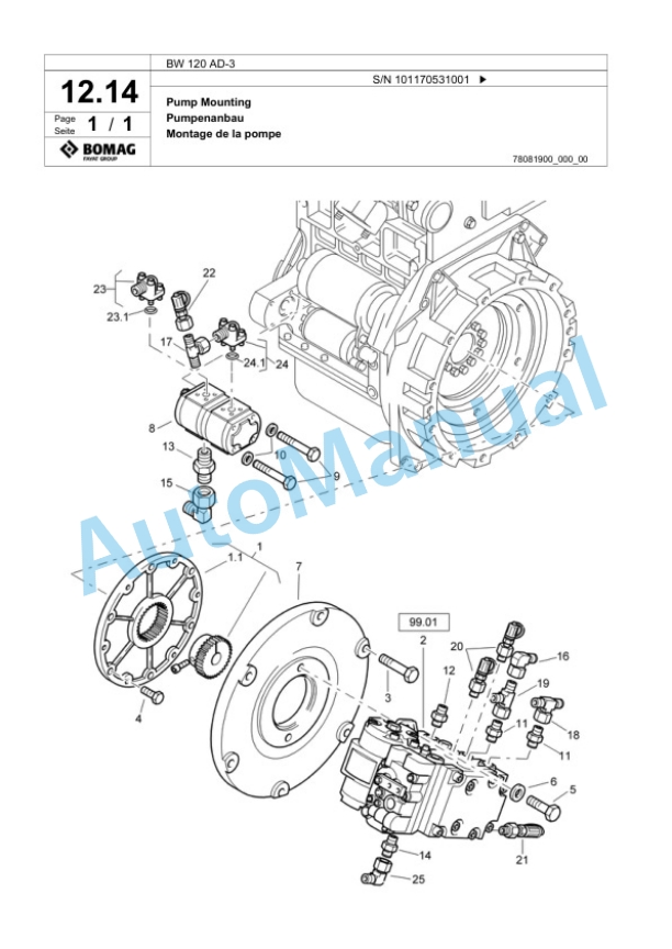 Bomag BW 120 AD-3 Tandem Vibratory Roller Spare Parts Catalogue 00817831 2 Bomag BW 120 AD-3 Tandem Vibratory Roller Spare Parts Catalogue 00817831-2