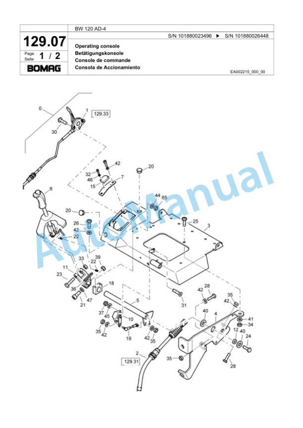 Bomag BW 120 AD-4 Tandem Vibratory Roller Spare Parts Catalogue 00817689 4 Bomag BW 120 AD-4 Tandem Vibratory Roller Spare Parts Catalogue 00817689-4