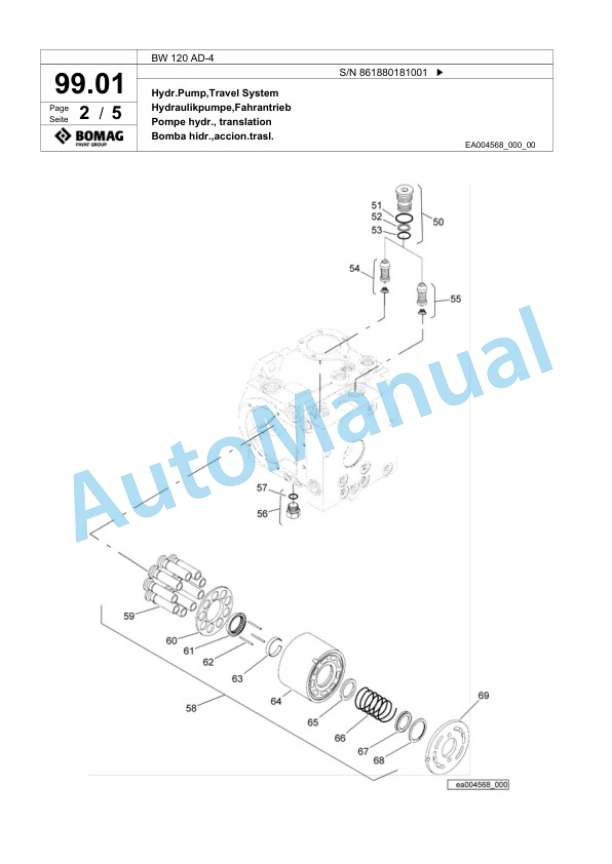Bomag BW 120 AD-4 Tandem Vibratory Roller Spare Parts Catalogue 00818477 3 Bomag BW 120 AD-4 Tandem Vibratory Roller Spare Parts Catalogue 00818477-3