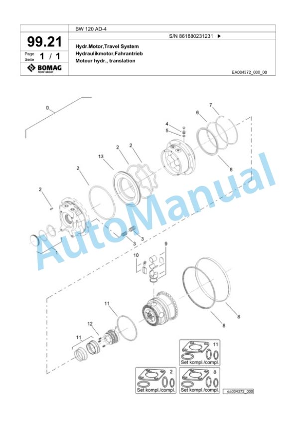 Bomag BW 120 AD-4 Tandem Vibratory Roller Spare Parts Catalogue 00824173 3 Bomag BW 120 AD-4 Tandem Vibratory Roller Spare Parts Catalogue 00824173-3