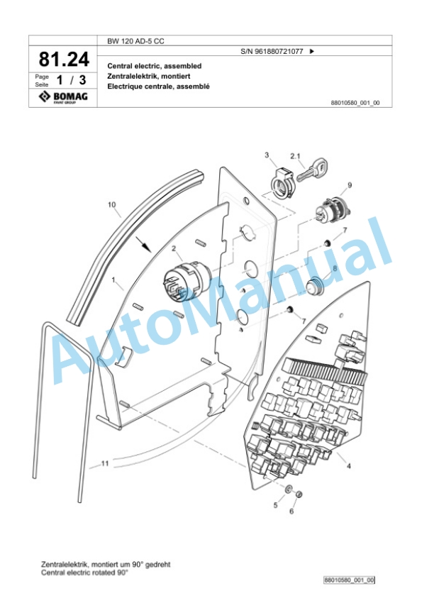 Bomag BW 120 AD-5 CC Tandem Vibratory Roller Spare Parts Catalogue 00826793 2 Bomag BW 120 AD-5 CC Tandem Vibratory Roller Spare Parts Catalogue 00826793-2