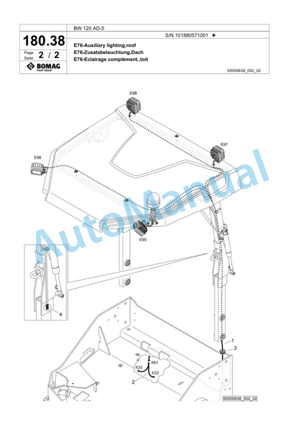 Bomag BW 120 AD-5 Tandem Vibratory Roller Spare Parts Catalogue 00825567 5 Bomag BW 120 AD-5 Tandem Vibratory Roller Spare Parts Catalogue 00825567-5