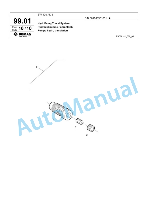 Bomag BW 120 AD-5 Tandem Vibratory Roller Spare Parts Catalogue 00825645 4 Bomag BW 120 AD-5 Tandem Vibratory Roller Spare Parts Catalogue 00825645-4