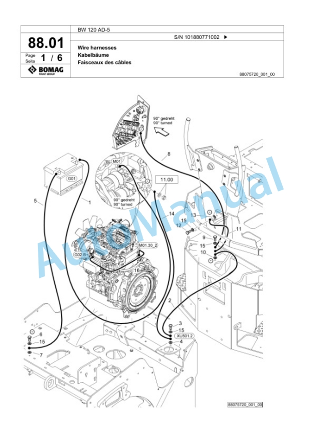 Bomag BW 120 AD-5 Tandem Vibratory Roller Spare Parts Catalogue 00826639 2 Bomag BW 120 AD-5 Tandem Vibratory Roller Spare Parts Catalogue 00826639-2