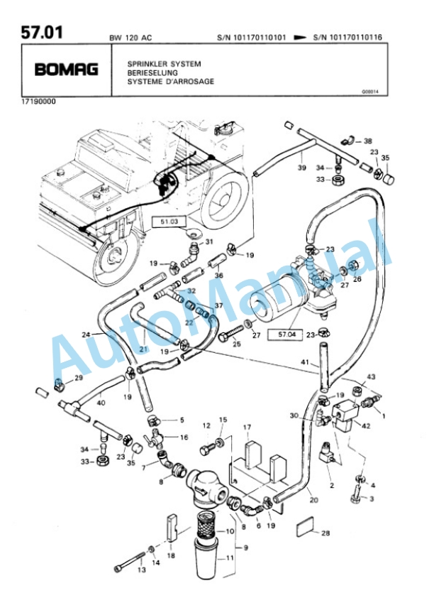 Bomag BW 120 AD, BW 120 AC Double Vibratory Roller Spare Parts Catalogue 00810019 3 Bomag BW 120 AD, BW 120 AC Double Vibratory Roller Spare Parts Catalogue 00810019-3