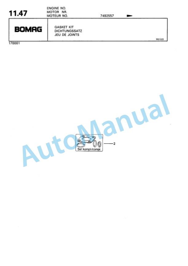 Bomag BW 122 D Single Drum Wheel Drive Vibratory Roller Spare Parts Catalogue 00810144 2 Bomag BW 122 D Single Drum Wheel Drive Vibratory Roller Spare Parts Catalogue 00810144-2