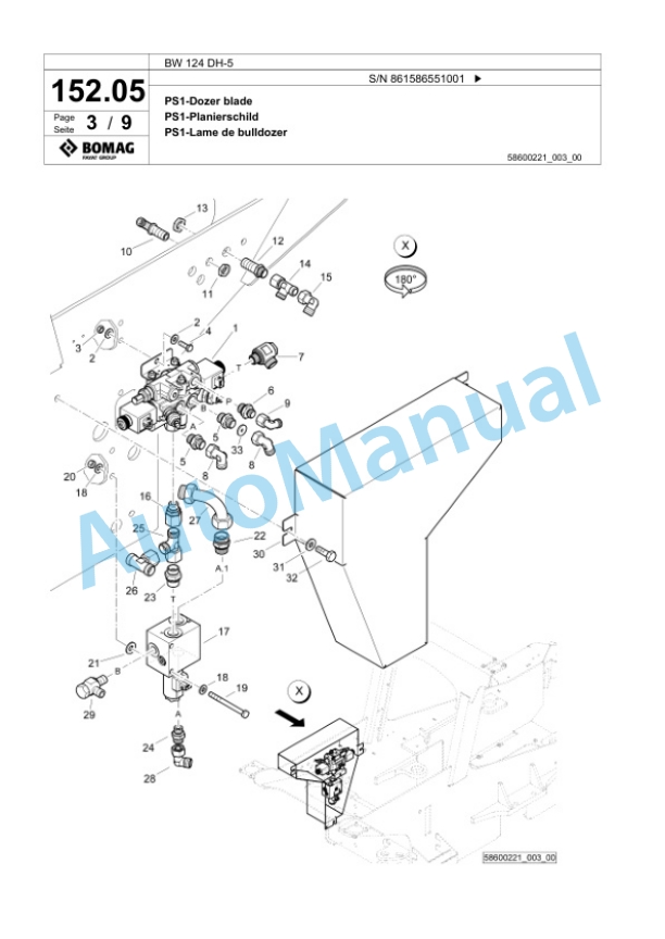 Bomag BW 124 DH-5 Single Drum Wheel Drive Vibratory Roller Spare Parts Catalogue 00825069 5 Bomag BW 124 DH-5 Single Drum Wheel Drive Vibratory Roller Spare Parts Catalogue 00825069-5