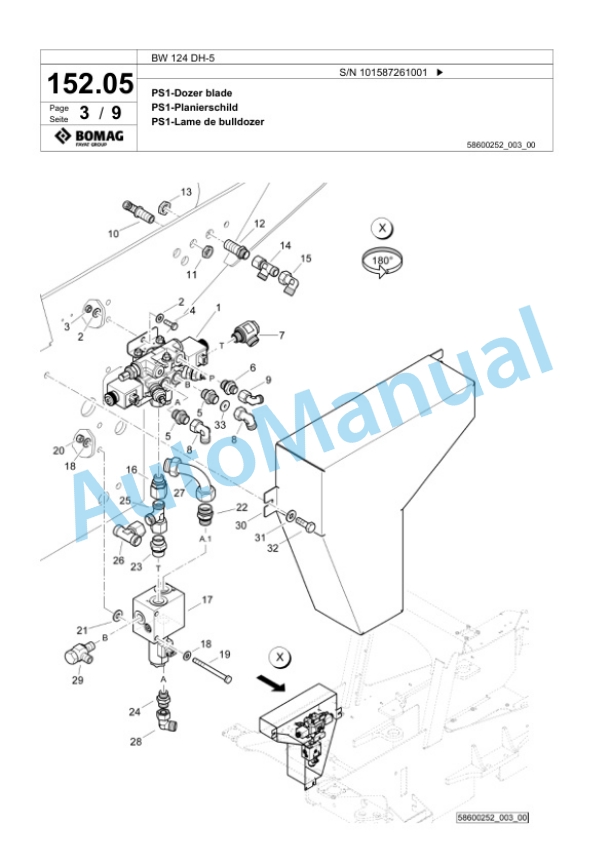 Bomag BW 124 DH-5 Single Drum Wheel Drive Vibratory Roller Spare Parts Catalogue 00825623 4 Bomag BW 124 DH-5 Single Drum Wheel Drive Vibratory Roller Spare Parts Catalogue 00825623-4