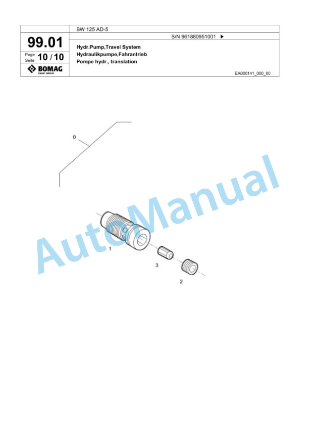Bomag BW 125 AD-5 Tandem Vibratory Roller Spare Parts Catalogue 00827059 4 Bomag BW 125 AD-5 Tandem Vibratory Roller Spare Parts Catalogue 00827059-4