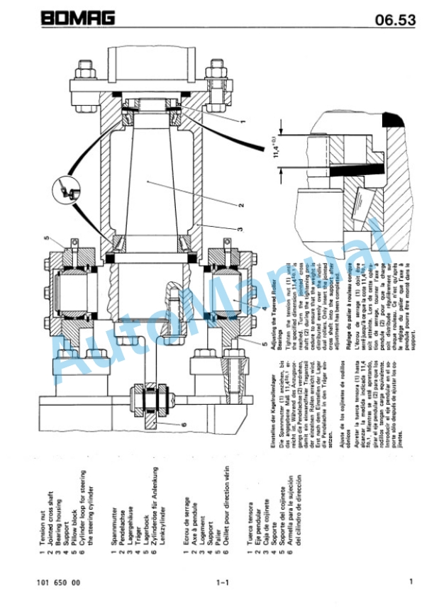 Bomag BW 125 ADH, BW 135 AD, BW 138 AD Tandem Vibratory Roller Repair Instructions 00819044 3 Bomag BW 125 ADH, BW 135 AD, BW 138 AD Tandem Vibratory Roller Repair Instructions 00819044-3