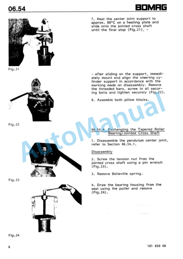 Bomag BW 125 ADH, BW 135 AD, BW 138 AD Tandem Vibratory Roller Repair Instructions 00819044 4 Bomag BW 125 ADH, BW 135 AD, BW 138 AD Tandem Vibratory Roller Repair Instructions 00819044-4