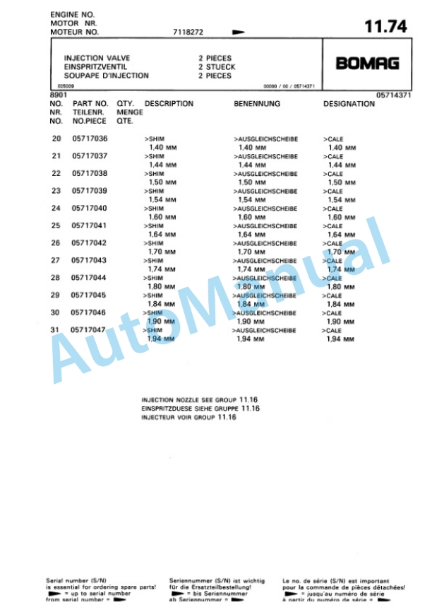 Bomag BW 130 AC Combination Roller Spare Parts Catalogue 00810047 2 Bomag BW 130 AC Combination Roller Spare Parts Catalogue 00810047-2