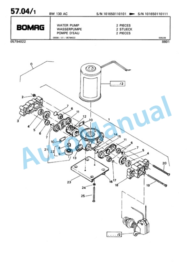 Bomag BW 130 AC Combination Roller Spare Parts Catalogue 00810047 4 Bomag BW 130 AC Combination Roller Spare Parts Catalogue 00810047-4