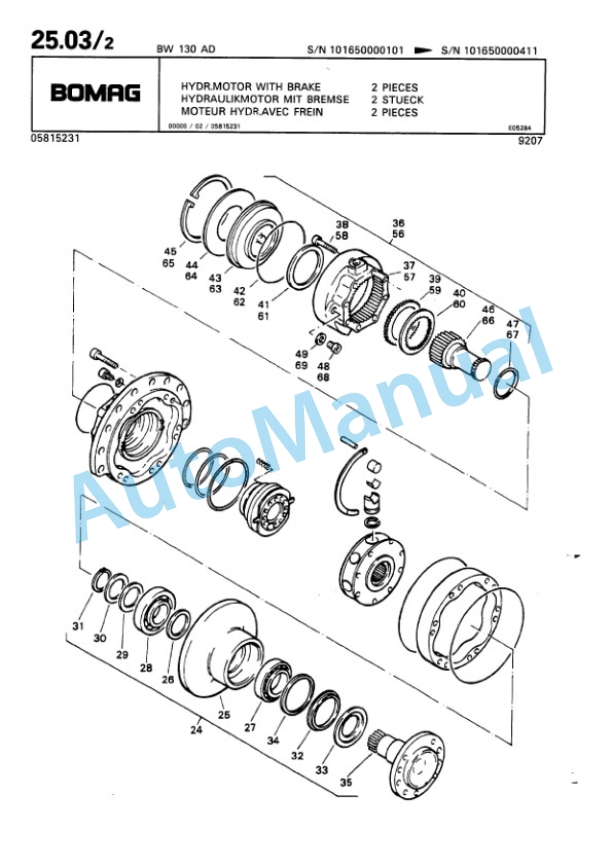 Bomag BW 130 AD Tandem Vibratory Roller Spare Parts Catalogue 00810020 2 Bomag BW 130 AD Tandem Vibratory Roller Spare Parts Catalogue 00810020-2