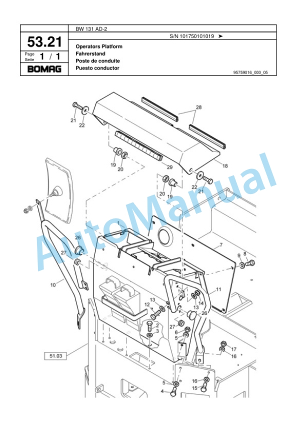 Bomag BW 131 AD-2 Tandem Vibratory Roller Spare Parts Catalogue 00817469 2 Bomag BW 131 AD-2 Tandem Vibratory Roller Spare Parts Catalogue 00817469-2