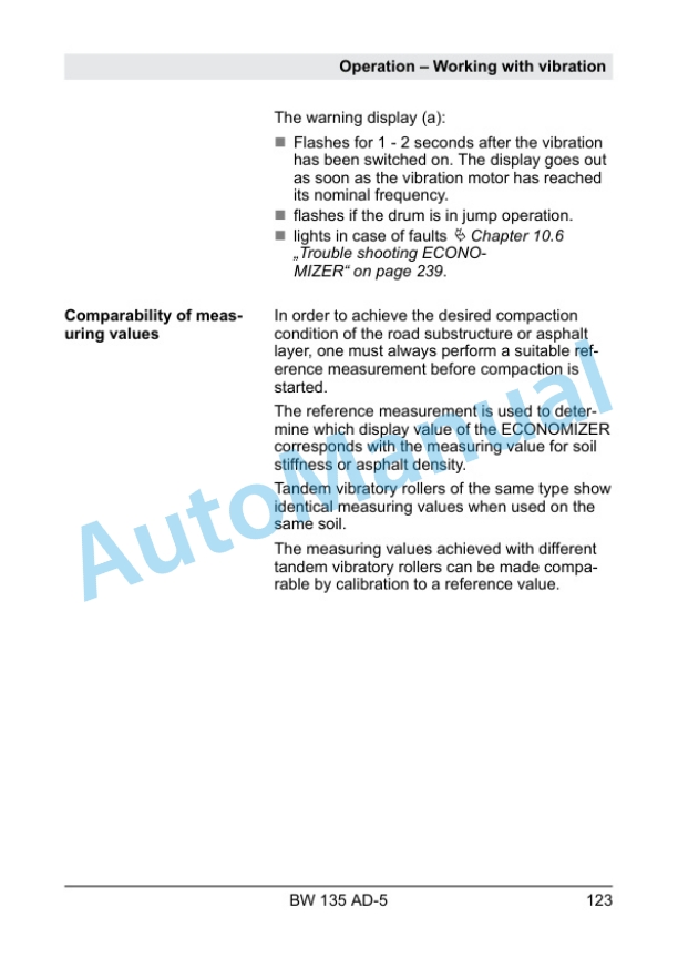 Alternative view of Bomag BW 135 AD-5 Tandem Vibratory Roller Operating and Maintenance Instructions 00820191