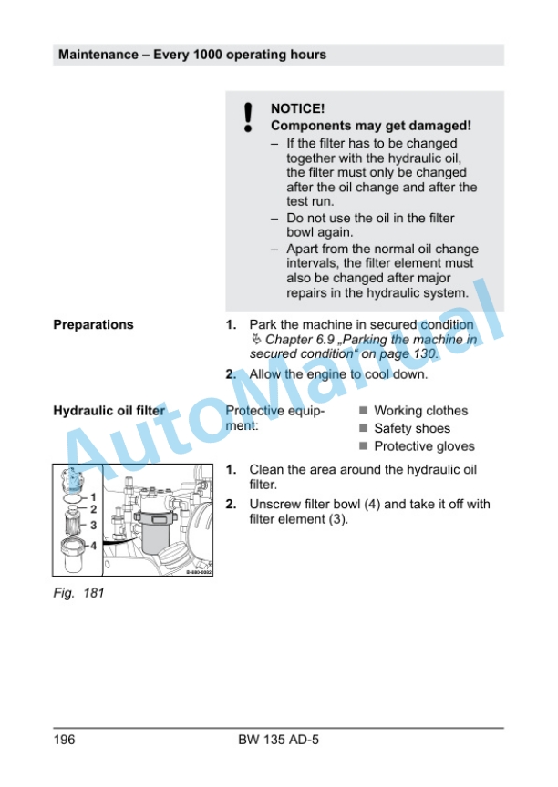 Bomag BW 135 AD-5 Tandem Vibratory Roller Operating and Maintenance Instructions 00820191 5 Bomag BW 135 AD-5 Tandem Vibratory Roller Operating and Maintenance Instructions 00820191 - Image 5