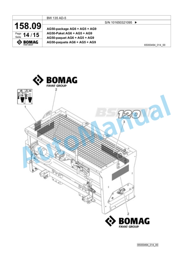 Bomag BW 135 AD-5 Tandem Vibratory Roller Spare Parts Catalogue 00818723 4 Bomag BW 135 AD-5 Tandem Vibratory Roller Spare Parts Catalogue 00818723-4