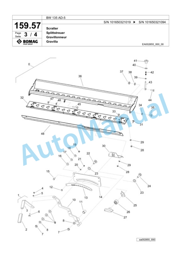 Bomag BW 135 AD-5 Tandem Vibratory Roller Spare Parts Catalogue 00818723 5 Bomag BW 135 AD-5 Tandem Vibratory Roller Spare Parts Catalogue 00818723-5