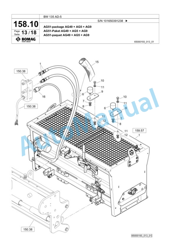 Bomag BW 135 AD-5 Tandem Vibratory Roller Spare Parts Catalogue 00824931 4 Bomag BW 135 AD-5 Tandem Vibratory Roller Spare Parts Catalogue 00824931-4