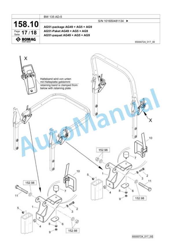 Bomag BW 135 AD-5 Tandem Vibratory Roller Spare Parts Catalogue 00825563 4 Bomag BW 135 AD-5 Tandem Vibratory Roller Spare Parts Catalogue 00825563-4