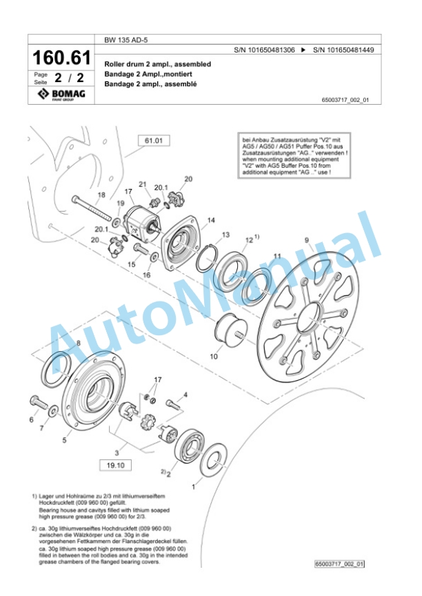 Bomag BW 135 AD-5 Tandem Vibratory Roller Spare Parts Catalogue 00825563 5 Bomag BW 135 AD-5 Tandem Vibratory Roller Spare Parts Catalogue 00825563-5