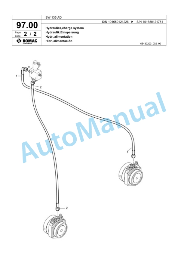 Bomag BW 135 AD Combination Roller Spare Parts Catalogue 00817471 4 Bomag BW 135 AD Combination Roller Spare Parts Catalogue 00817471-4