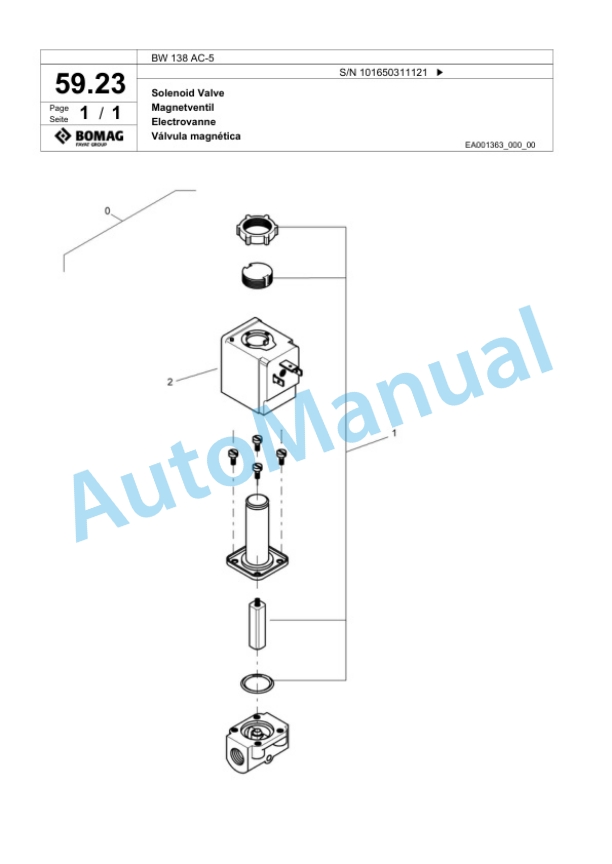 Bomag BW 138 AC-5 Combination Roller Spare Parts Catalogue 00818719 2 Bomag BW 138 AC-5 Combination Roller Spare Parts Catalogue 00818719-2