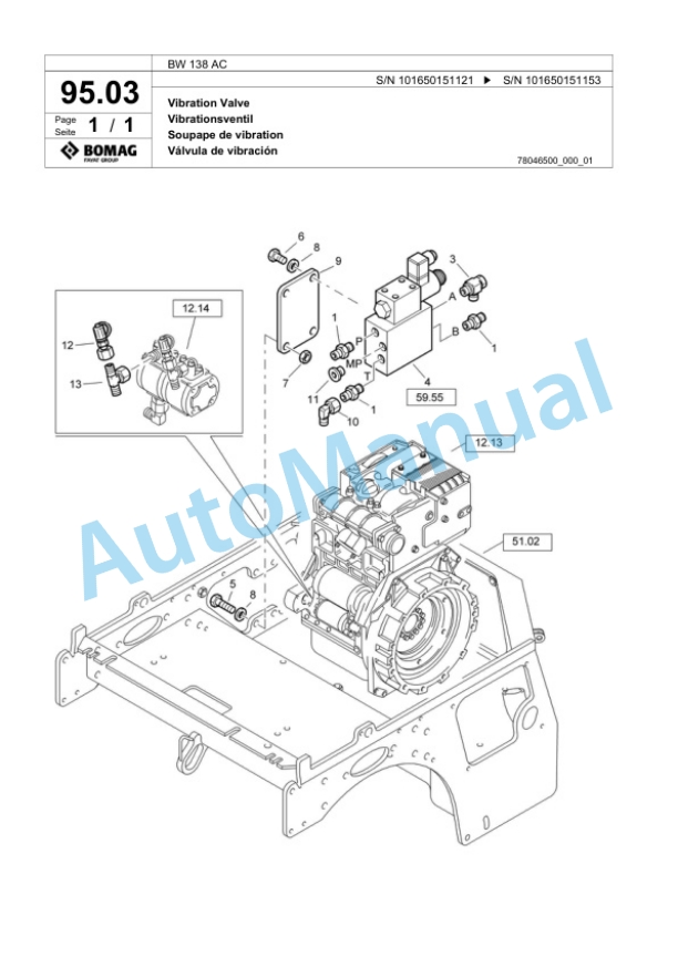 Bomag BW 138 AC Combination Roller Spare Parts Catalogue 00817472 4 Bomag BW 138 AC Combination Roller Spare Parts Catalogue 00817472-4