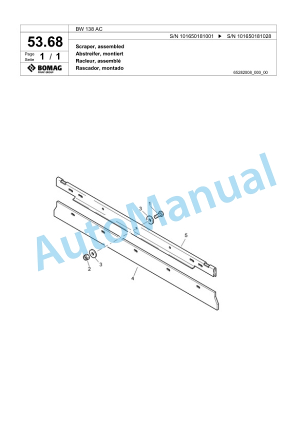 Bomag BW 138 AC Tandem Vibratory Roller Spare Parts Catalogue 00818361 2 Bomag BW 138 AC Tandem Vibratory Roller Spare Parts Catalogue 00818361-2