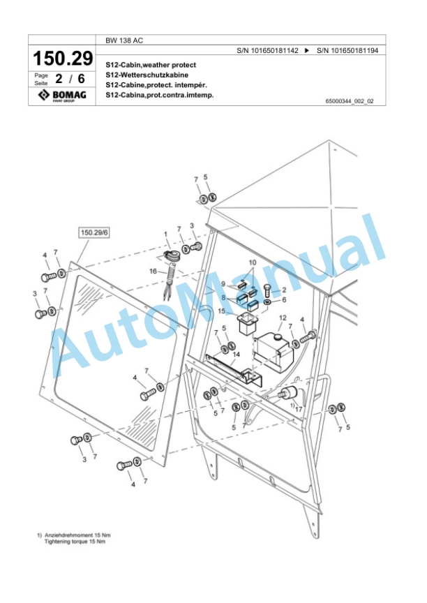 Bomag BW 138 AC Tandem Vibratory Roller Spare Parts Catalogue 00818361 5 Bomag BW 138 AC Tandem Vibratory Roller Spare Parts Catalogue 00818361-5