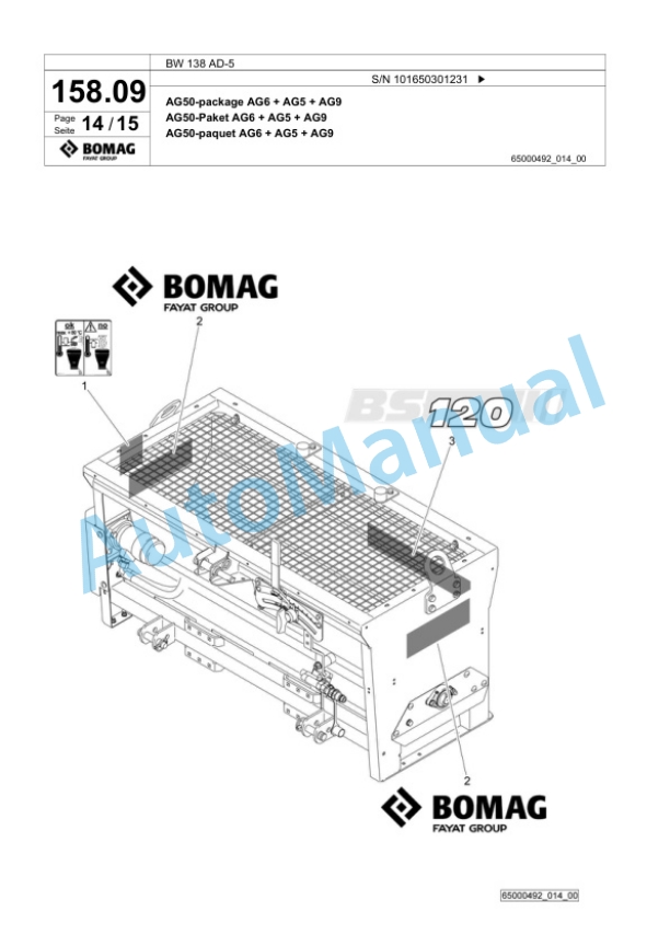 Bomag BW 138 AD-5 Tandem Vibratory Roller Spare Parts Catalogue 00818721 4 Bomag BW 138 AD-5 Tandem Vibratory Roller Spare Parts Catalogue 00818721-4