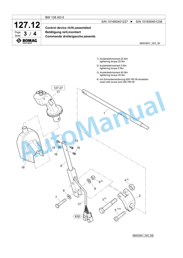 Bomag BW 138 AD-5 Tandem Vibratory Roller Spare Parts Catalogue 00825351 2 Bomag BW 138 AD-5 Tandem Vibratory Roller Spare Parts Catalogue 00825351-2