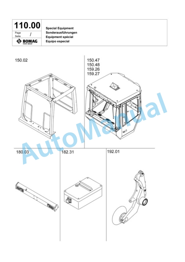 Bomag BW 141 AD-4 AM Tandem Vibratory Roller Spare Parts Catalogue 00817925 4 Bomag BW 141 AD-4 AM Tandem Vibratory Roller Spare Parts Catalogue 00817925-4
