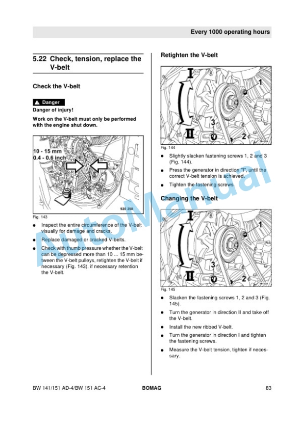 Bomag BW 141 AD-4 to BW 161 ADCV Tandem Vibratory Roller Operating and Maintenance Instructions 00812671 4 Bomag BW 141 AD-4 to BW 161 ADCV Tandem Vibratory Roller Operating and Maintenance Instructions 00812671 - Image 4