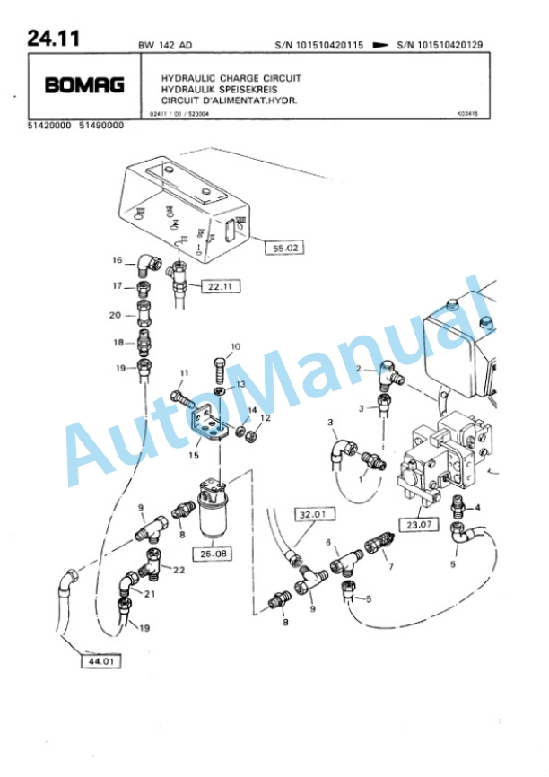 Bomag BW 142 AD, BW 172 AD Single Drum Wheel Drive Vibratory Roller Spare Parts Catalogue 00810025 2 Bomag BW 142 AD, BW 172 AD Single Drum Wheel Drive Vibratory Roller Spare Parts Catalogue 00810025-2